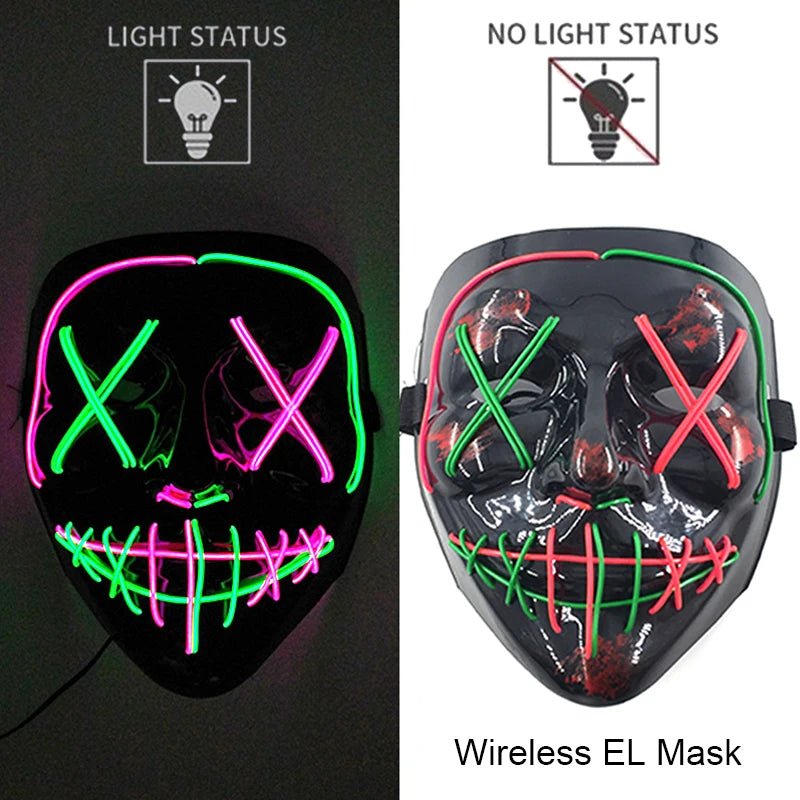 Wireless Neon LED Purge Mask Glow