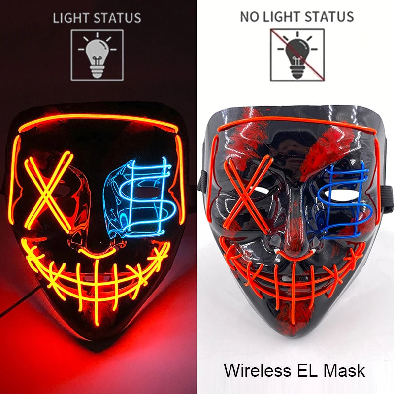 Wireless Neon LED Purge Mask Glow