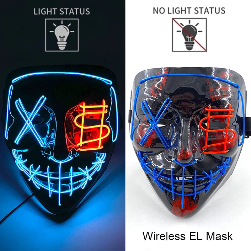 Wireless Neon LED Purge Mask Glow