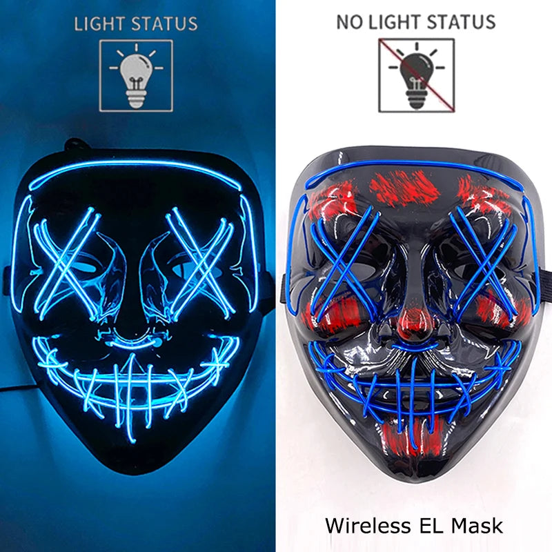 Wireless Neon LED Purge Mask Glow