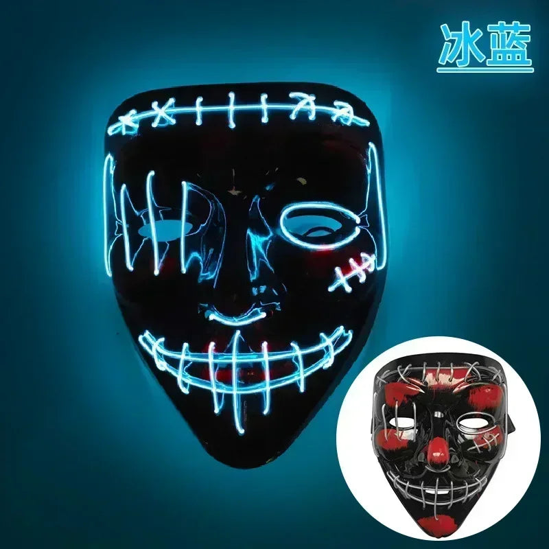 Wireless Halloween Neon LED Mask