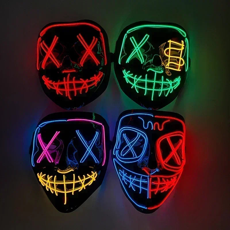 Wireless Halloween Neon LED Mask