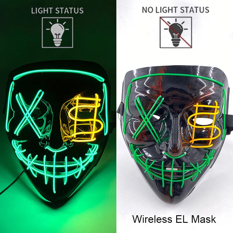 Wireless Neon LED Purge Mask Glow