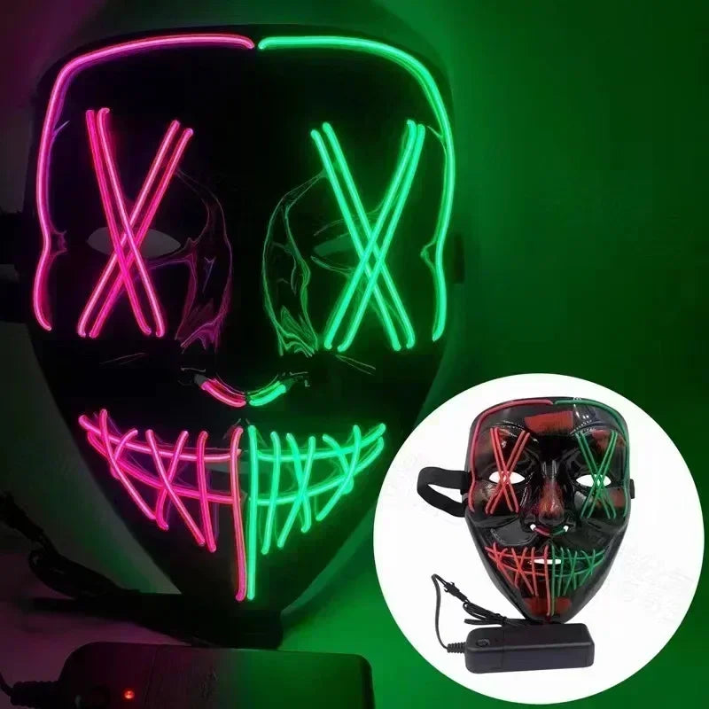 Wireless Halloween Neon LED Mask