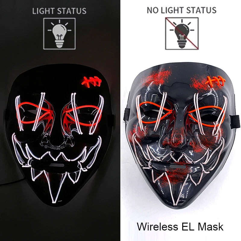 Wireless Neon LED Purge Mask Glow