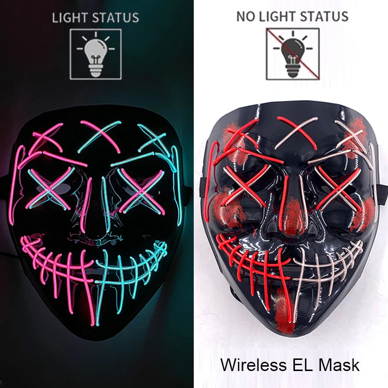 Wireless Neon LED Purge Mask Glow