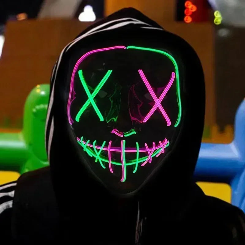 Wireless Halloween Neon LED Mask