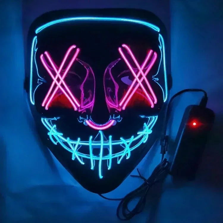 Wireless Halloween Neon LED Mask