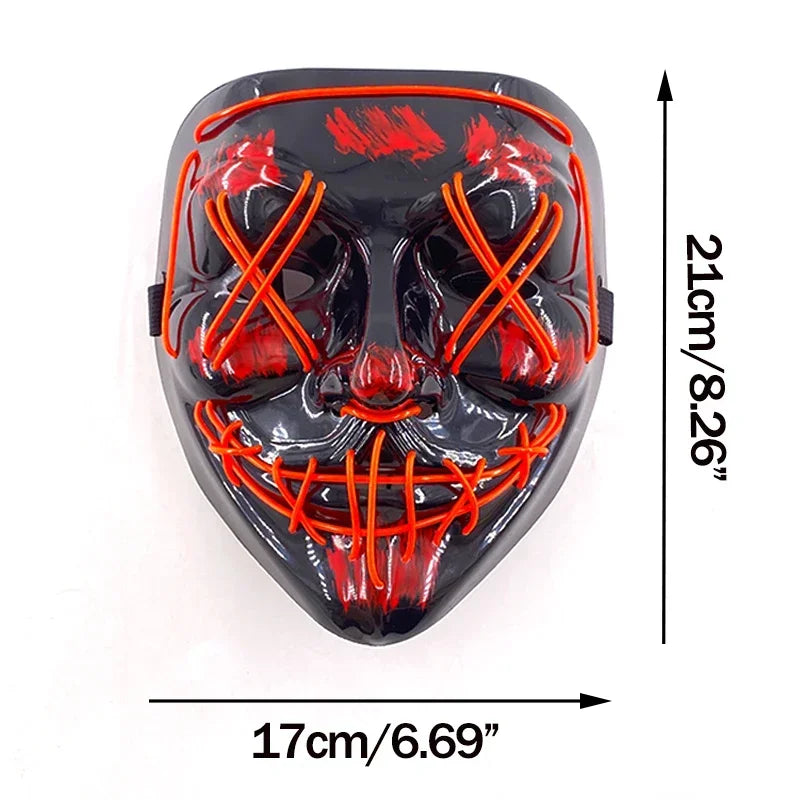 Wireless Halloween Neon LED Mask