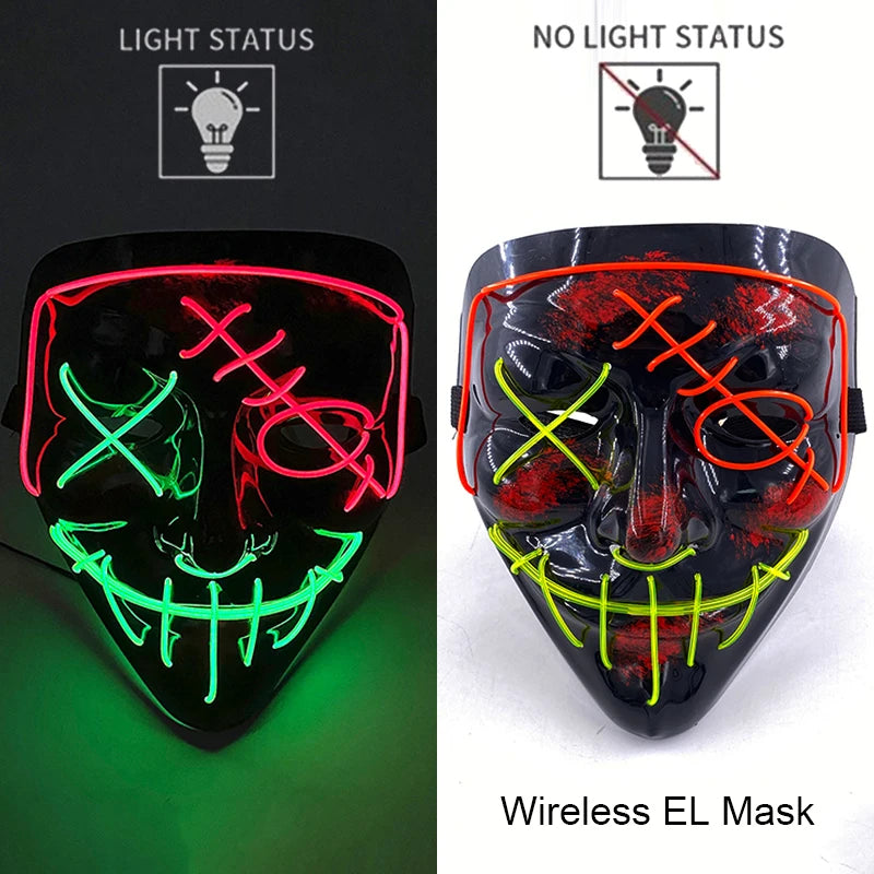 Wireless Neon LED Purge Mask Glow