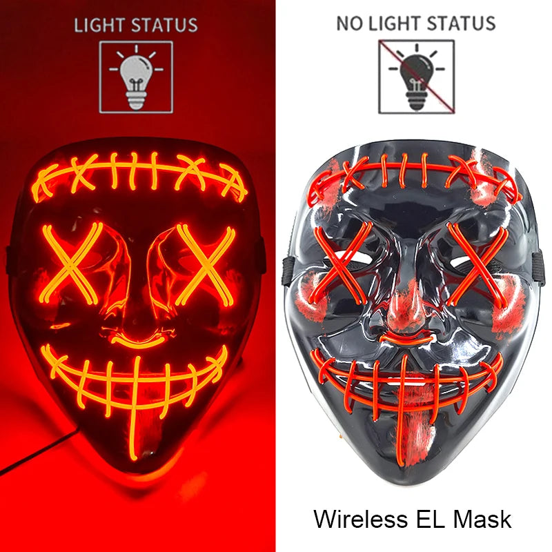 Wireless Neon LED Purge Mask Glow