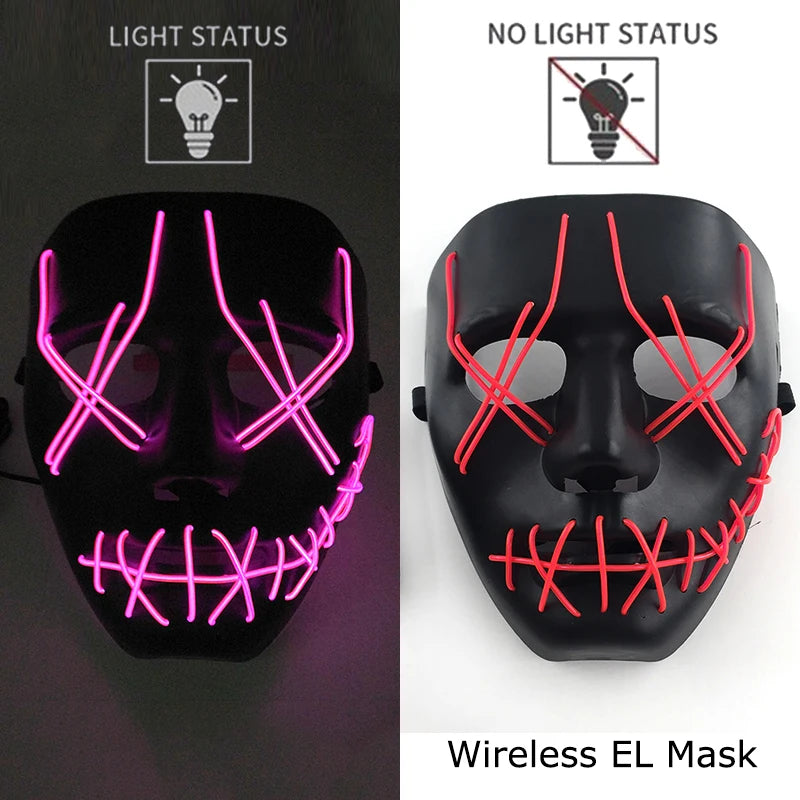 Wireless Neon LED Purge Mask Glow