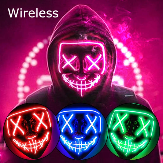 Wireless Neon LED Purge Mask Glow