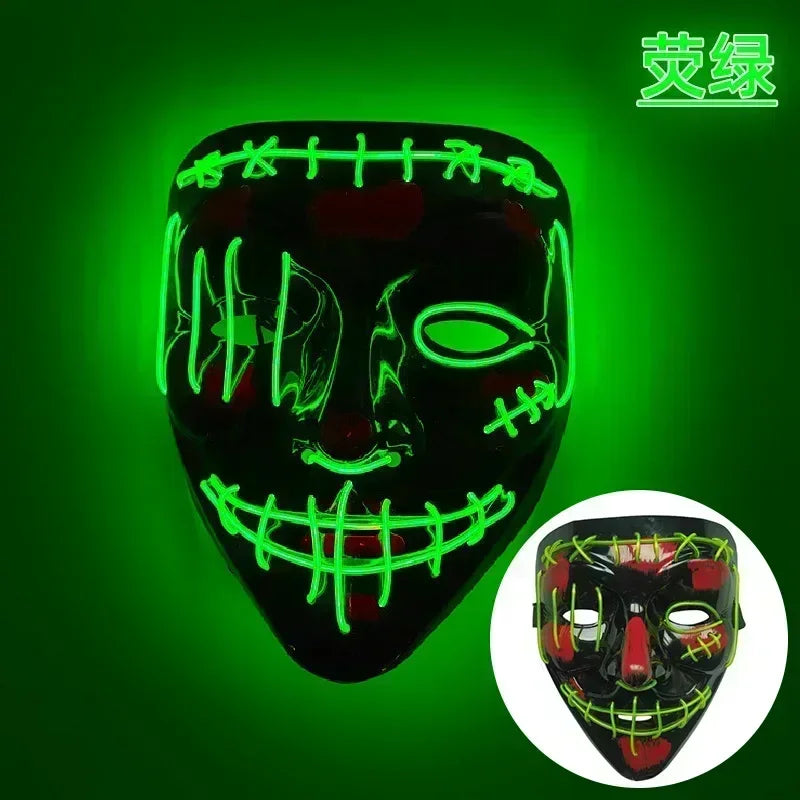 Wireless Halloween Neon LED Mask