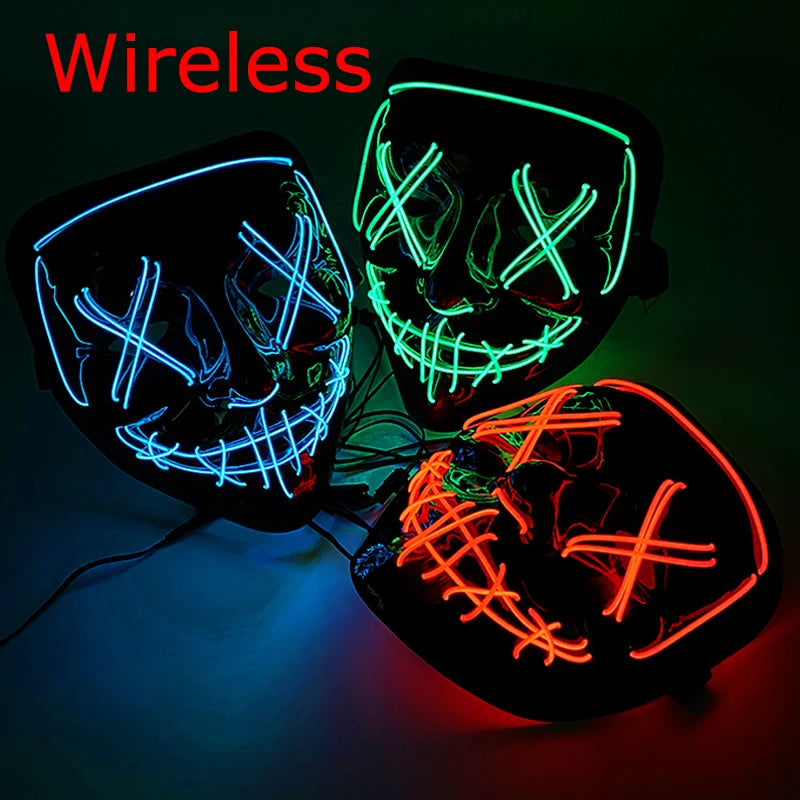 Wireless Neon LED Purge Mask Glow