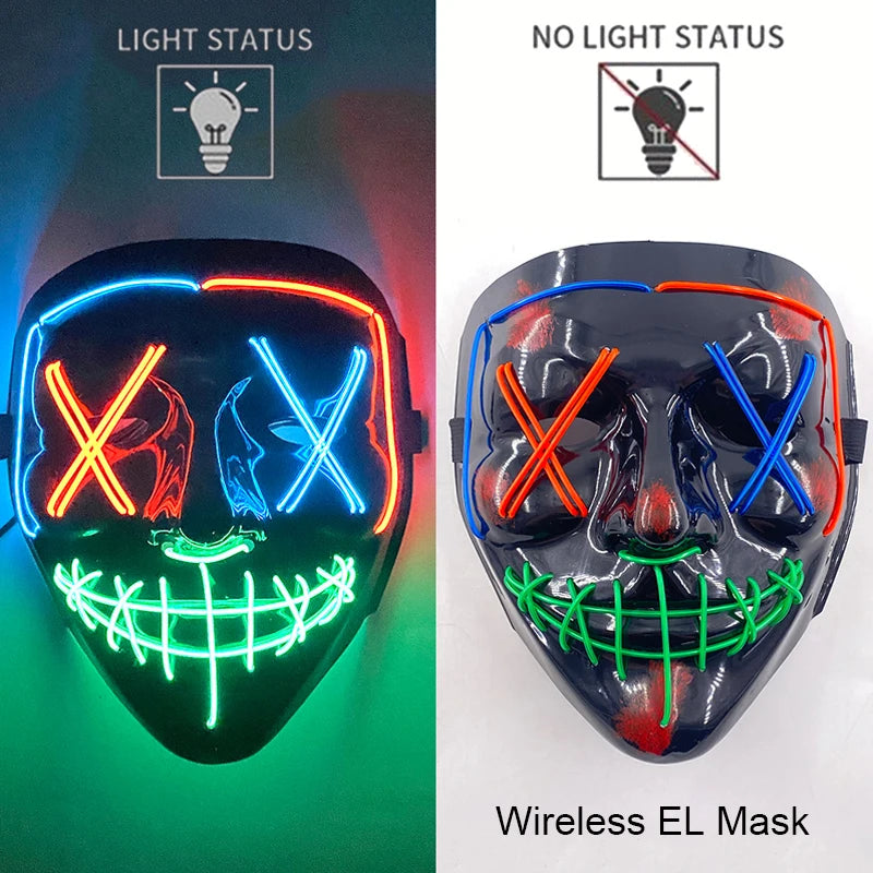 Wireless Neon LED Purge Mask Glow