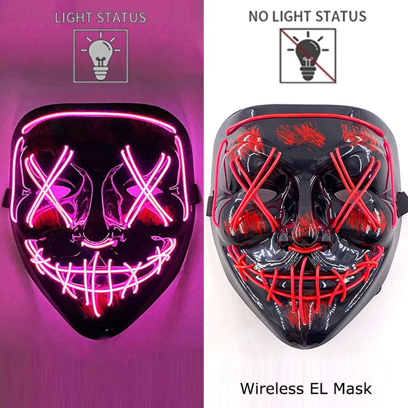 Wireless Neon LED Purge Mask Glow