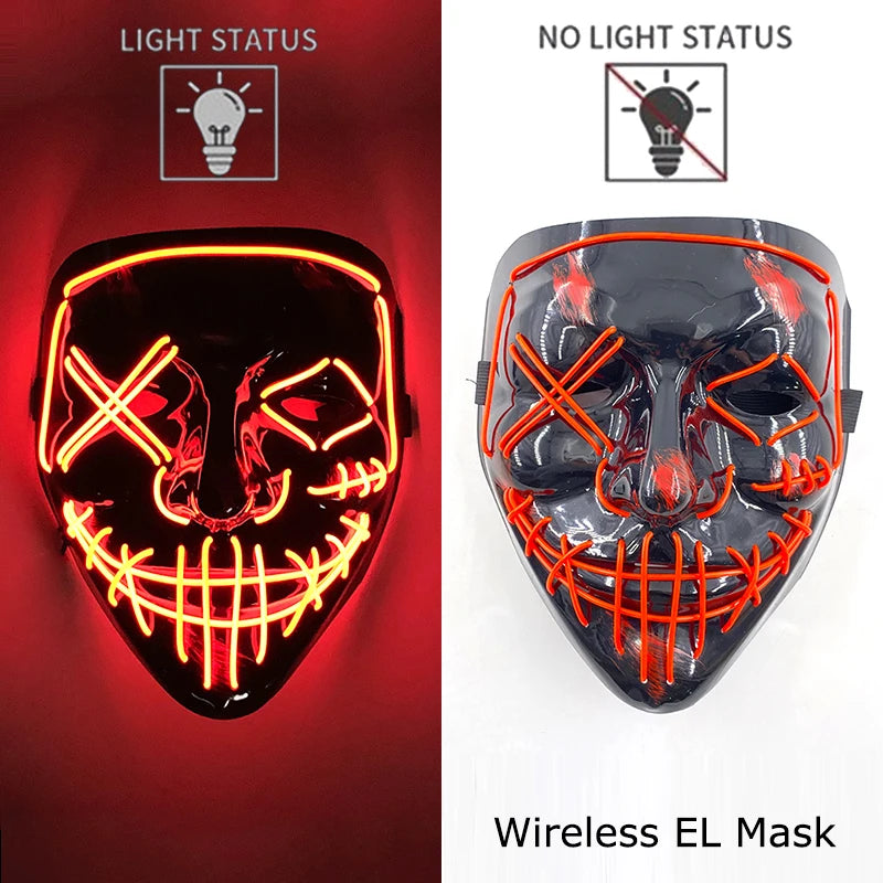 Wireless Neon LED Purge Mask Glow