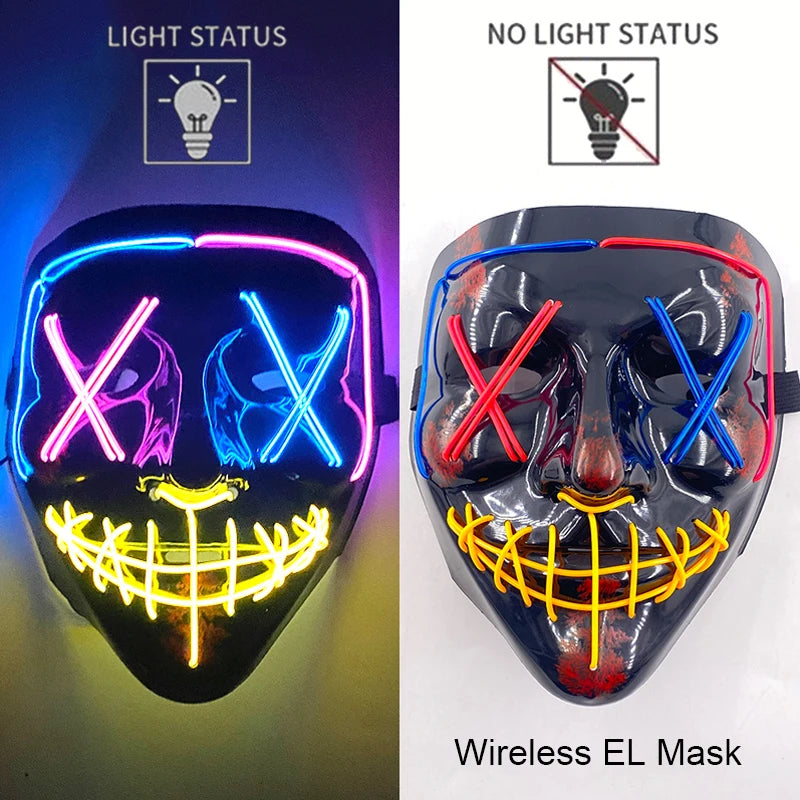 Wireless Neon LED Purge Mask Glow