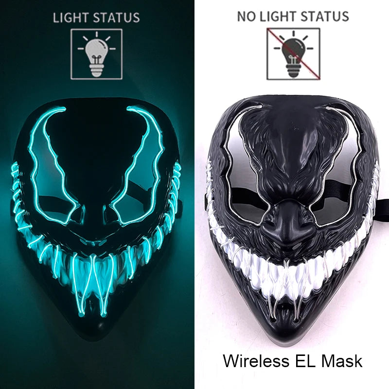 Wireless Neon LED Face Mask