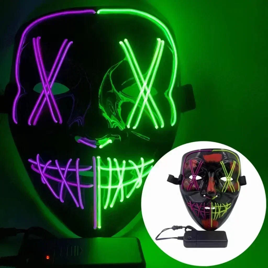 Wireless Halloween Neon LED Mask