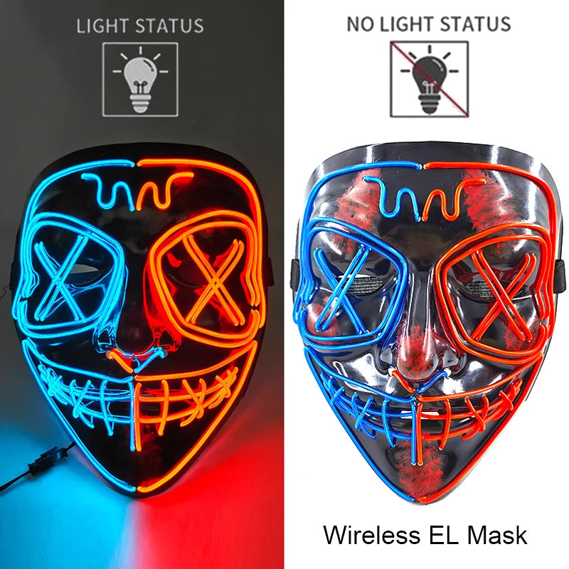 Wireless Neon LED Purge Mask Glow